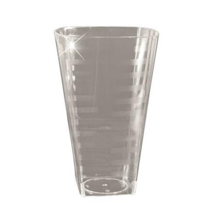 GB GIFTS 12 Oz Square Clear Plastic Tumbler, 168PK GB22209